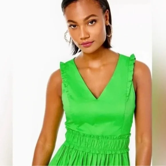 Lilly Pulitzer Celiana dress in Sprout Green Sz 16 - Picture 4 of 6
